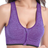 WANAYOU 7 Colors Women Zipper Push Up Sports Bras,Padded Wirefree