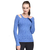 Women Yoga Tops Compression T-Shirt Running Tights Woman Long Sleeve Running Clothes