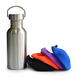Brushed Stainless Steel Flask Sports Water Bottle with Sleeve for Travel Camping