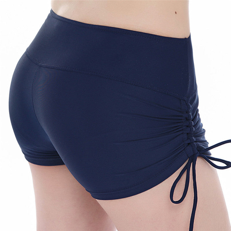 Women Yoga Shorts Quick Dry Breathable Sports Running Fitness Drawstring