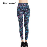 WEST BIKING Yoga Pants Athleisure High Waist legging 3D Printed Harajuku Elastic
