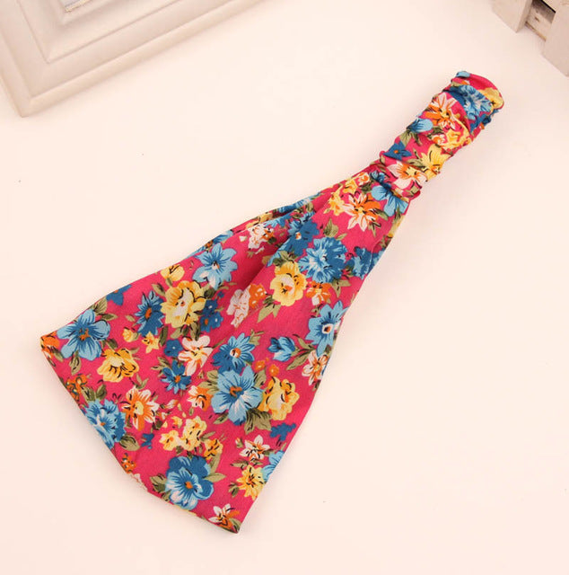 Women Headband Head Scarf Bohemia Elastic Hair band Yoga Sports Girls
