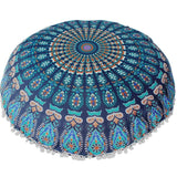 Big 80CM Mandala flower floor pillow cover ornament Round Bohemian Meditation Cushion