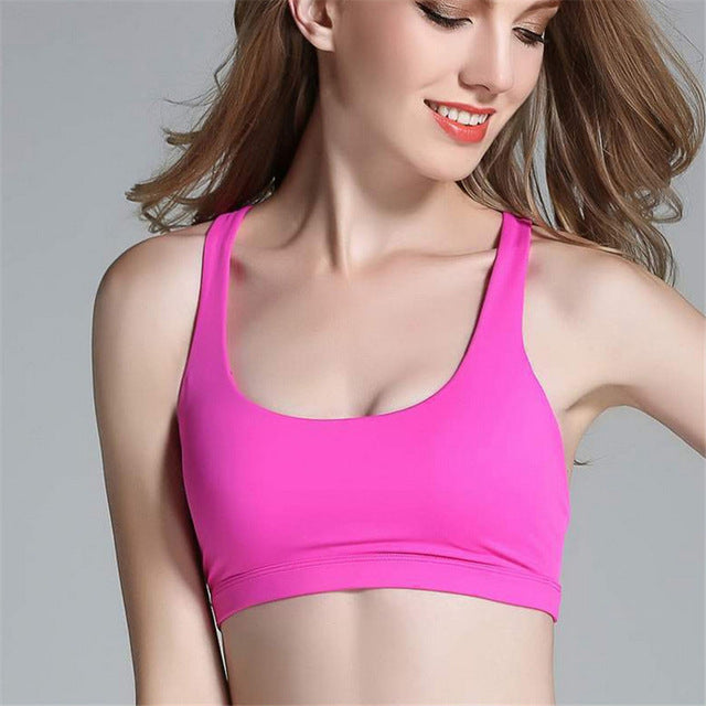 Sexy Yoga Bra Women Padded Sports Bra Shake Proof Running Workout