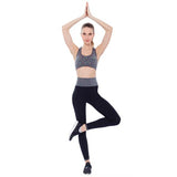 Women Athletic Gym Yoga Clothes Running Yoga Fitness Sports Suits Blue L