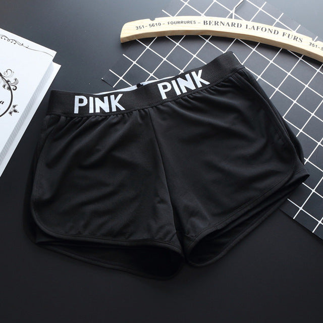 2017 Letter PINK Sports Gym Shorts Women Yoga Shorts Push Hips Sexy