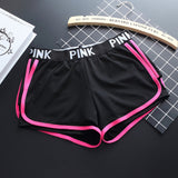 2017 Letter PINK Sports Gym Shorts Women Yoga Shorts Push Hips Sexy