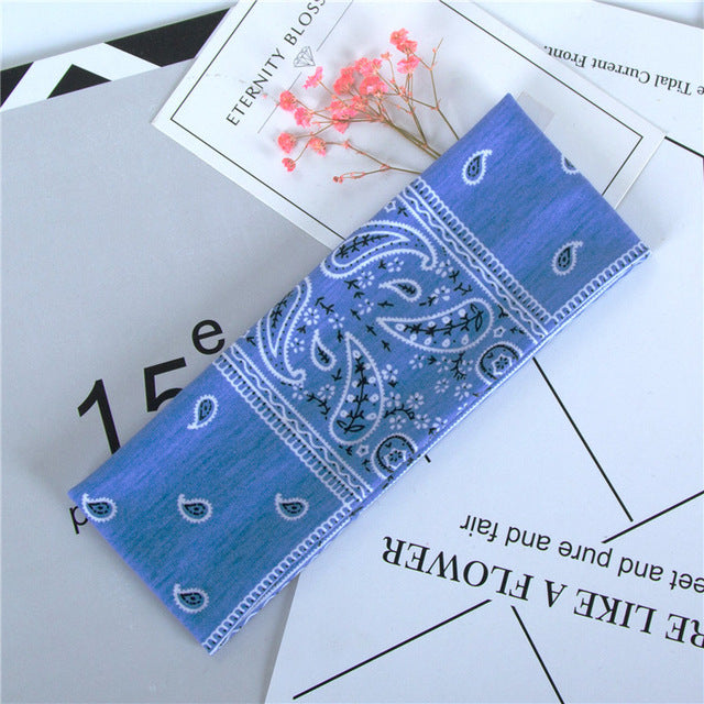 Haimeikang Cashew Flowers Printed Elastic Hair Bands Headbands for Women Sports