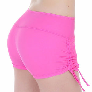 Women Yoga Shorts Quick Dry Breathable Sports Running Fitness Drawstring