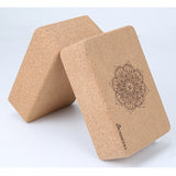 2 Pcs Natural Cork Yoga Brick Eco-Fridenly High Density Non-slip Dance Pilates