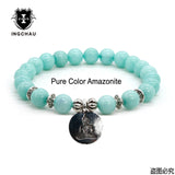 Natural Stone Bead Buddhism Mala Bracelets Men Aventurine Amazonite Bracelet