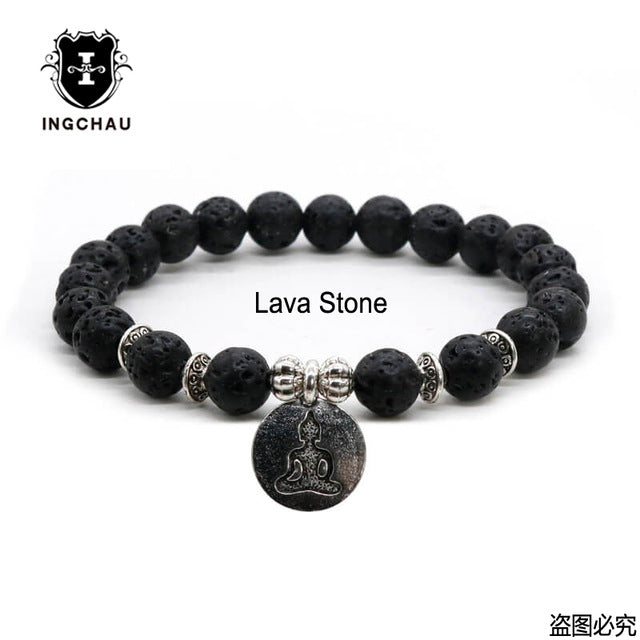 Natural Stone Bead Buddhism Mala Bracelets Men Aventurine Amazonite Bracelet