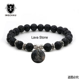 Natural Stone Bead Buddhism Mala Bracelets Men Aventurine Amazonite Bracelet