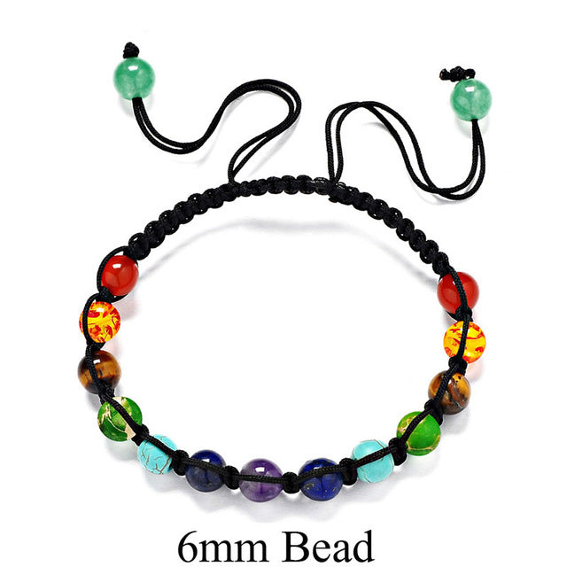Liuyuwei 6mm Men Chakra Jewelry Bracelet Femme Bracelets Women Natural Stone