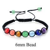 Liuyuwei 6mm Men Chakra Jewelry Bracelet Femme Bracelets Women Natural Stone