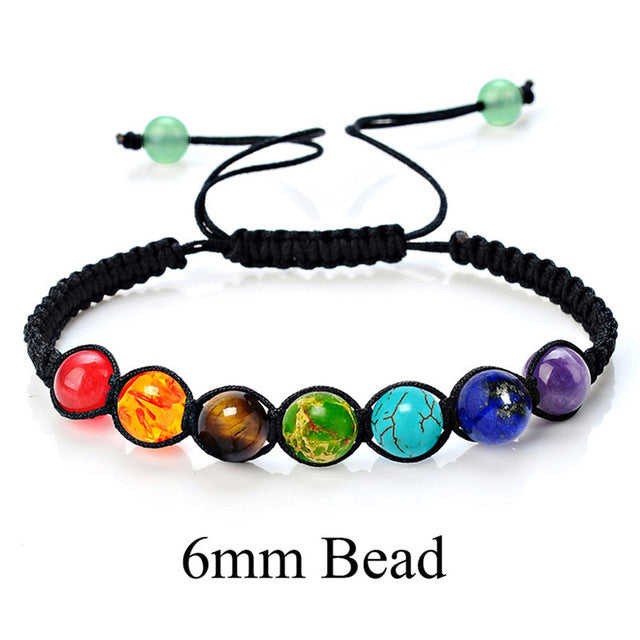 Liuyuwei 6mm Men Chakra Jewelry Bracelet Femme Bracelets Women Natural Stone