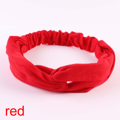 1PC Fashion Women Lady Knotted Twist Hairband Cotton Yoga Elastic Headband Hair Band