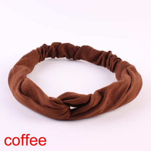 1PC Fashion Women Lady Knotted Twist Hairband Cotton Yoga Elastic Headband Hair Band