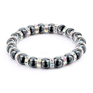 New Men Woman Classic Hematite Beads Bracelet Beaded Black Yoga Mantra Prayer