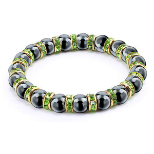 New Men Woman Classic Hematite Beads Bracelet Beaded Black Yoga Mantra Prayer