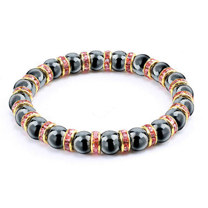 New Men Woman Classic Hematite Beads Bracelet Beaded Black Yoga Mantra Prayer