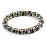 New Men Woman Classic Hematite Beads Bracelet Beaded Black Yoga Mantra Prayer