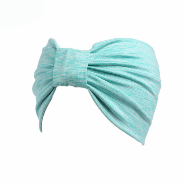 Haimeikang Sport Yoga Headband Solid Color Cross Turban Headbands Elastic