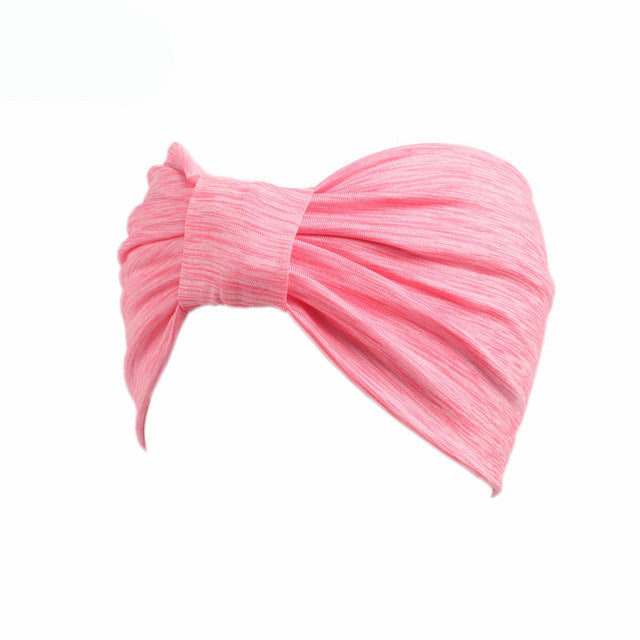Haimeikang Sport Yoga Headband Solid Color Cross Turban Headbands Elastic