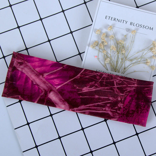 Haimeikang Cashew Flowers Printed Elastic Hair Bands Headbands for Women Sports