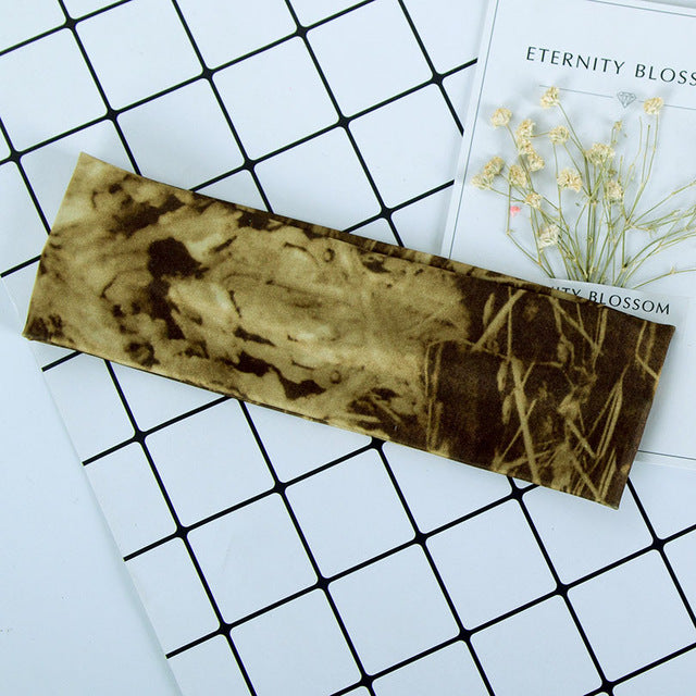 Haimeikang Cashew Flowers Printed Elastic Hair Bands Headbands for Women Sports