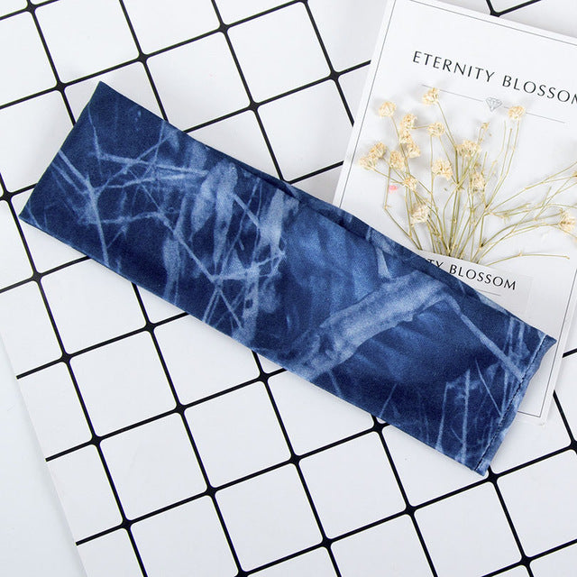 Haimeikang Cashew Flowers Printed Elastic Hair Bands Headbands for Women Sports