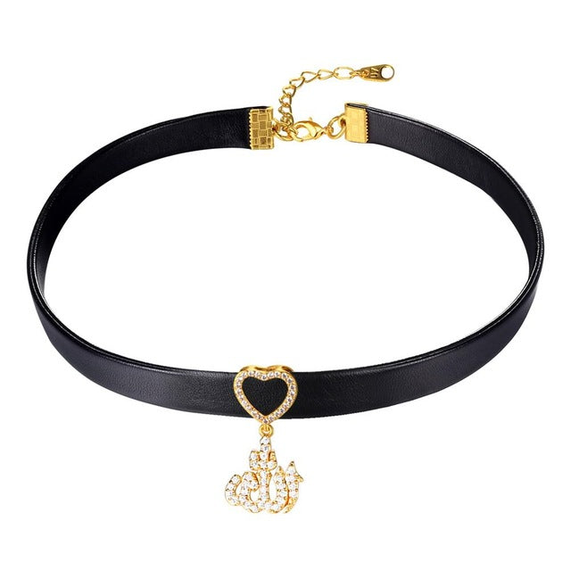 U7 Chokers Necklace Gold/Silver Color Allah/Eyes Choker Charm Accessories Women