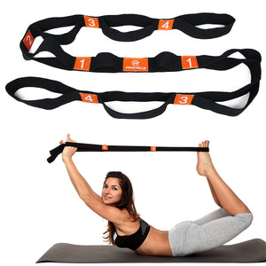 Yoga Stretch Strap Elasticity  Yoga Strap with Multiple Grip Loops Hot Yoga