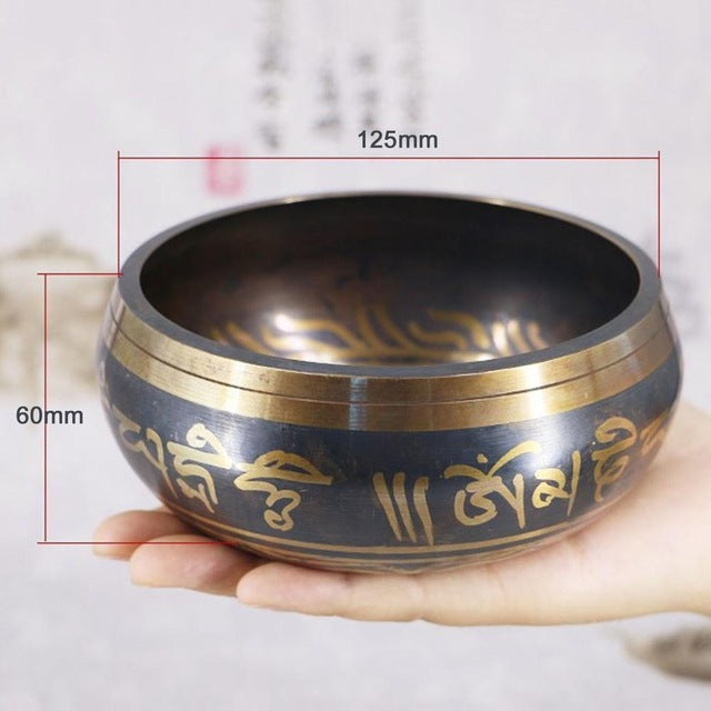 Buddhism Tibetan Singing Bowl Hand Hammered Yoga Copper Chakra Meditation Bowl