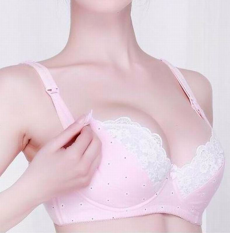 Lace Sexy Mom Opening Pregnant Fitness Suits Underwear Breast Lingerie Padded