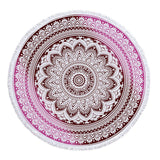 Mandala Microfiber Fabric Towel Beach Towel for Adult Yoga Mat Tassel