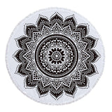 Mandala Microfiber Fabric Towel Beach Towel for Adult Yoga Mat Tassel
