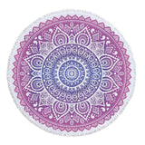 Mandala Microfiber Fabric Towel Beach Towel for Adult Yoga Mat Tassel