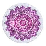 Mandala Microfiber Fabric Towel Beach Towel for Adult Yoga Mat Tassel