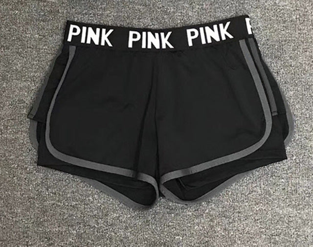 2017 Letter PINK Sports Gym Shorts Women Yoga Shorts Push Hips Sexy