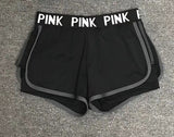 2017 Letter PINK Sports Gym Shorts Women Yoga Shorts Push Hips Sexy