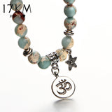 Vintage Yoga Pendant Strand Bracelets For Women Men New Natural Stone