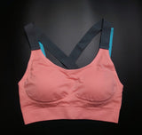 Push Up Women Sport Sports Bra Top For Fitness Yoga Cross Strap