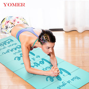 YOMER 5mm PVC Non-slip Foldable Yoga Mats For Fitness Slim Yoga Gym Exercise