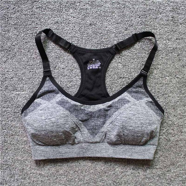 VEAMORS Women Seamless Sports Bra Adjustable Shoulder Straps Yoga Bras