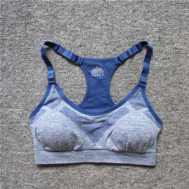 VEAMORS Women Seamless Sports Bra Adjustable Shoulder Straps Yoga Bras