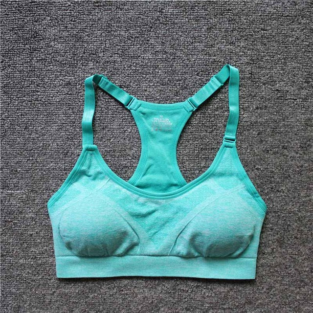 VEAMORS Women Seamless Sports Bra Adjustable Shoulder Straps Yoga Bras