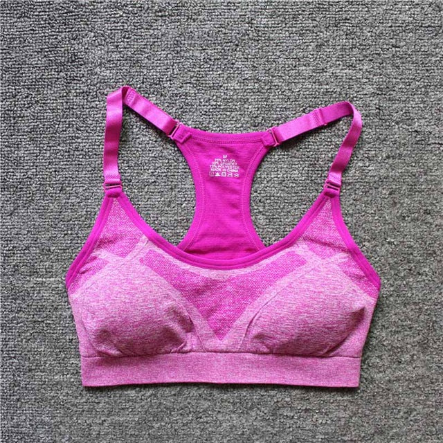 VEAMORS Women Seamless Sports Bra Adjustable Shoulder Straps Yoga Bras