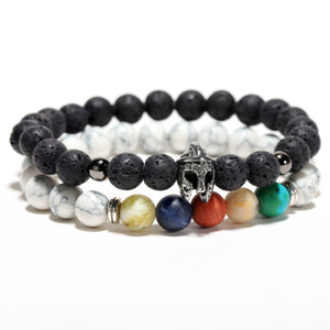 2 PCS Men's Beaded Buddha Bracelet Tiger Eye Yoga Meditation Jewelry