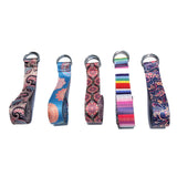 Adjustable Yoga Belt Printed Yoga Stretch Belt Washable Sport Stretch Strap D-Ring